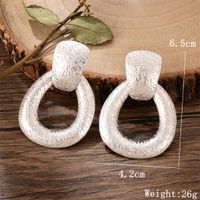 1 Pair Exaggerated Simple Style Circle Plating Alloy Copper Silver Plated Drop Earrings sku image 2