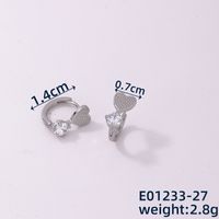 1 Paar Lässig Einfacher Stil Geometrisch Kupfer Zirkon Reif Ohrringe sku image 2