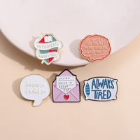 Cute Cartoon Letter Alloy Plating Unisex Brooches main image 4