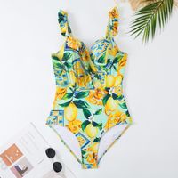 Femmes Élégant Petites Fleurs Ensemble 2 Pièces Une Seule Pièce Maillots De Bain main image 2