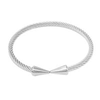 Simple Style Geometric Titanium Steel Bangle main image 4