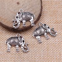 1 Piece Retro Elephant Alloy Plating Pendant Jewelry Accessories main image 1