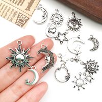 1 Piece Simple Style Sun Star Moon Alloy Plating Pendant Jewelry Accessories main image 5