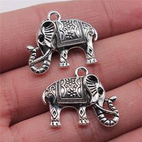 1 Piece Retro Elephant Alloy Plating Pendant Jewelry Accessories main image 4