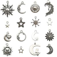 1 Piece Simple Style Sun Star Moon Alloy Plating Pendant Jewelry Accessories main image 3