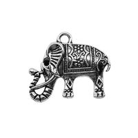 1 Piece Retro Elephant Alloy Plating Pendant Jewelry Accessories main image 3