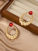 1 Pair Elegant Geometric Ferroalloy Drop Earrings main image 5