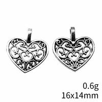 1 Piece Simple Style Heart Shape Alloy Plating Pendant Jewelry Accessories main image 2