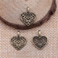 1 Piece Simple Style Heart Shape Alloy Plating Pendant Jewelry Accessories sku image 1
