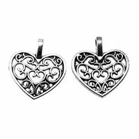1 Piece Simple Style Heart Shape Alloy Plating Pendant Jewelry Accessories main image 3