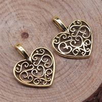 1 Piece Simple Style Heart Shape Alloy Plating Pendant Jewelry Accessories sku image 3