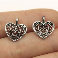 1 Piece Simple Style Heart Shape Alloy Plating Pendant Jewelry Accessories main image 5