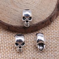 1 Piece Hip-hop Retro Skull Alloy Plating Beads Jewelry Accessories sku image 2