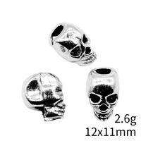 1 Piece Hip-hop Retro Skull Alloy Plating Beads Jewelry Accessories main image 2
