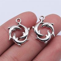 1 Piece Retro Dolphin Alloy Plating Pendant Jewelry Accessories main image 4