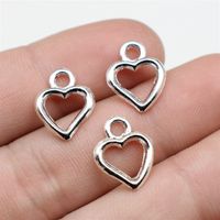 1 Piece Simple Style Heart Shape Alloy Plating Pendant Jewelry Accessories main image 3