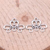 1 Piece Retro Solid Color Alloy Plating Earrings Connector Jewelry Accessories main image 3