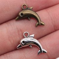 1 Piece Retro Dolphin Alloy Plating Pendant Jewelry Accessories main image 1