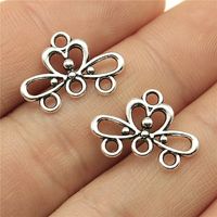 1 Piece Retro Solid Color Alloy Plating Earrings Connector Jewelry Accessories main image 5