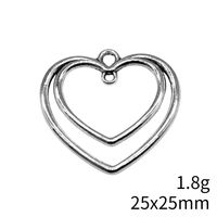 1 Piece Retro Heart Shape Alloy Plating Pendant Jewelry Accessories main image 2