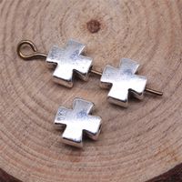 1 Piece Simple Style Cross Alloy Plating Beads Jewelry Accessories main image 1