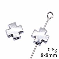 1 Piece Simple Style Cross Alloy Plating Beads Jewelry Accessories main image 2