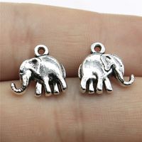 1 Piece Simple Style Elephant Alloy Plating Pendant Jewelry Accessories main image 3