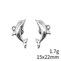 1 Piece Cute Retro Dolphin Alloy Plating Pendant Jewelry Accessories main image 2