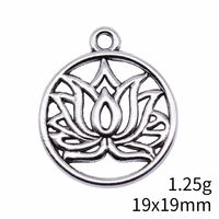 1 Piece Retro Lotus Alloy Plating Pendant Jewelry Accessories main image 2