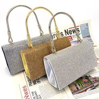 Women's Pu Leather Solid Color Elegant Square Flip Cover Evening Bag main image 1