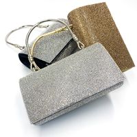 Women's Pu Leather Solid Color Elegant Square Flip Cover Evening Bag main image 3
