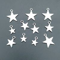 100 Pcs/package Simple Style Pentagram Zinc Alloy Plating Pendant Jewelry Accessories main image 3