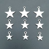 100 Pcs/package Simple Style Pentagram Zinc Alloy Plating Pendant Jewelry Accessories main image 4