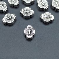 100 Pièces/paquet Rétro Style Simple Humain Lettre Alliage Placage Perles Bijoux Accessoires main image 1
