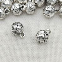 100 Pcs/package Simple Style Ball Metal Plating Pendant Jewelry Accessories main image 7