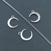 100 Pcs/package Simple Style Moon Alloy Plating Pendant Jewelry Accessories main image 4