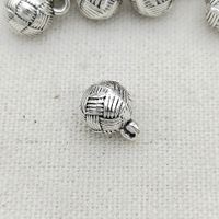 100 Pcs/package Simple Style Ball Metal Plating Pendant Jewelry Accessories main image 4