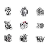 A Pack Of 3 Simple Style Animal Angel House Stainless Steel Polishing Beads Jewelry Accessories main image 6