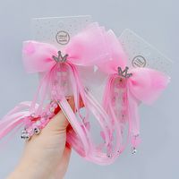 Girl's Fairy Style Princess Bow Knot Cloth Hair Clip main image 4