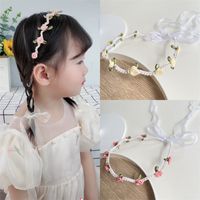 Kid's Romantic Rose Flower Cloth Pearl Hair Band main image 6