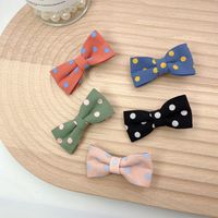 Kid's Simple Style Bow Knot Cotton Hair Clip main image 5