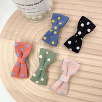 Kid's Simple Style Bow Knot Cotton Hair Clip main image 4