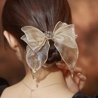 Women's Lady Solid Color Cloth Bowknot Hair Tie main image 1