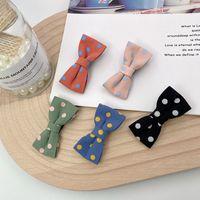 Kid's Simple Style Bow Knot Cotton Hair Clip main image 1