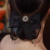 Women's Lady Solid Color Cloth Bowknot Hair Tie main image 2