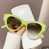 Einfacher Stil Farbblock Pc Katzenauge Vollbild Sonnenbrille Der Frauen sku image 3