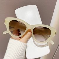 Einfacher Stil Farbblock Pc Katzenauge Vollbild Sonnenbrille Der Frauen sku image 4