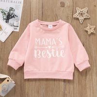 Simple Style Letter Cotton Blend Hoodies & Sweaters sku image 1