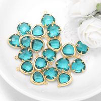 1 Piece Simple Style Water Droplets Copper Plating Inlay Pendant Jewelry Accessories main image 6