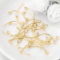 1 Piece Simple Style Solid Color Copper Plating Earring Accessories Jewelry Accessories main image 3